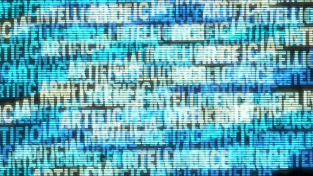 Big data analytics animated text kinetic finance fintech wordscape ai artificial intelligence software