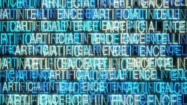 Big data analytics animated text kinetic finance fintech wordscape ai artificial intelligence software