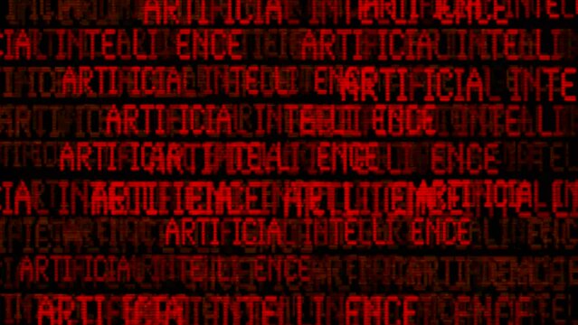 Big data analytics animated text kinetic finance fintech wordscape ai artificial intelligence software