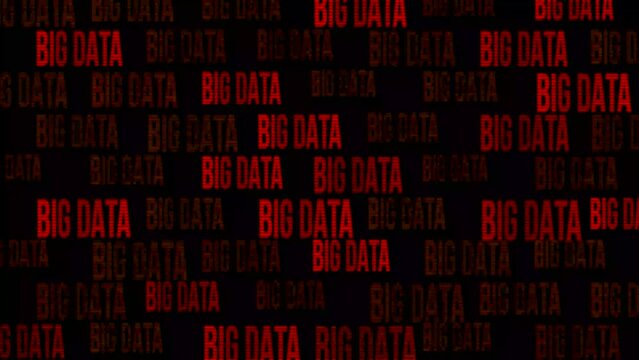 Big data analytics animated text kinetic finance fintech wordscape ai artificial intelligence software