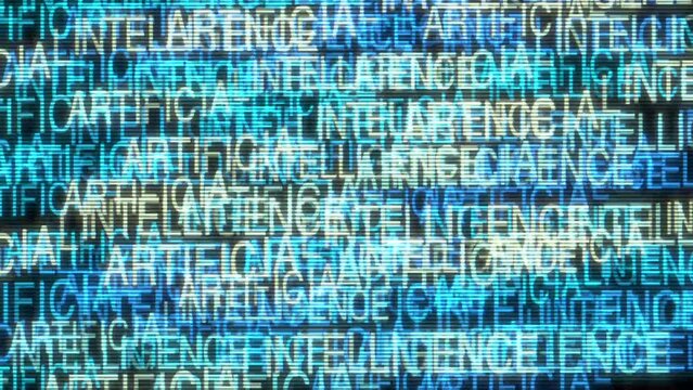 Big data analytics animated text kinetic finance fintech wordscape ai artificial intelligence software