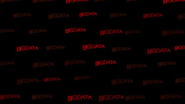 Big data analytics animated text kinetic finance fintech wordscape ai artificial intelligence software