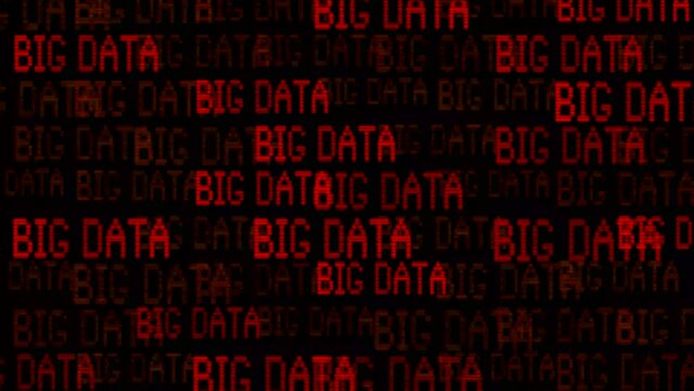 Big data analytics animated text kinetic finance fintech wordscape ai artificial intelligence software