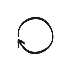 Doodle circular arrow.