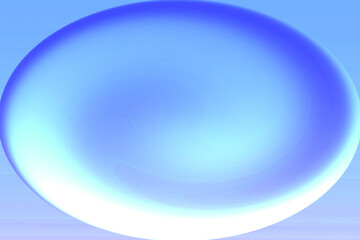 青のグラデーションの透明感のある大きな楕円