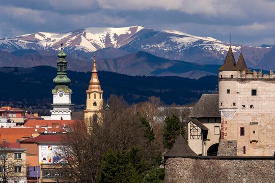 Buildings in the town of Zvolen in Slovakia