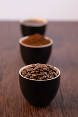 coffee beans in a cup