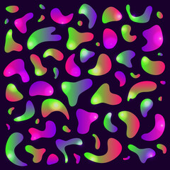 Set of liquid gradient shapes.