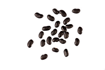 Close up of black bean raw, Organic grains food