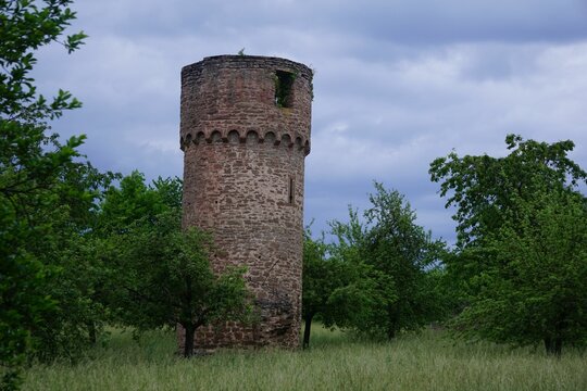 Beautiful old Stifterhof monastery surrounded with greenery in Ostringen, Baden-Wurttemberg