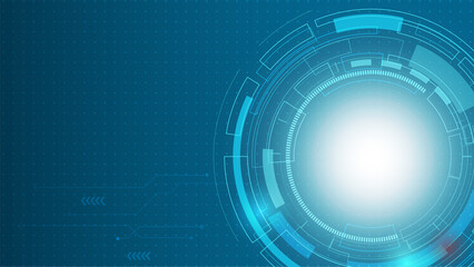 Obraz premium Abstract technology background template with circle line and copyspace