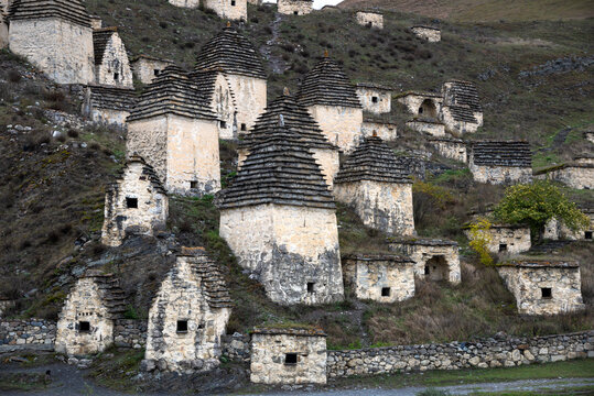 Ancient burial complex Dargavs. North Ossetia, Russia