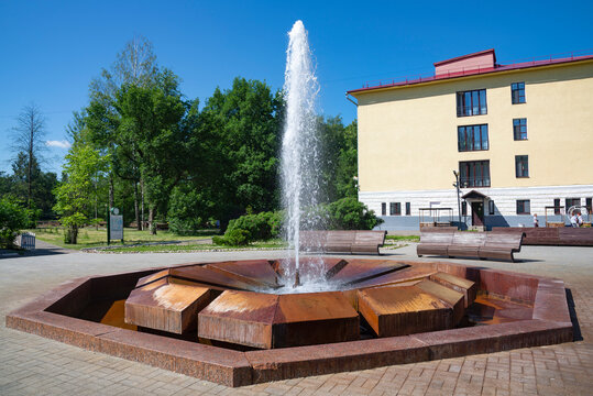 Muravyov Fountain close-up. Staraya Russa, Novgorod region. Russia