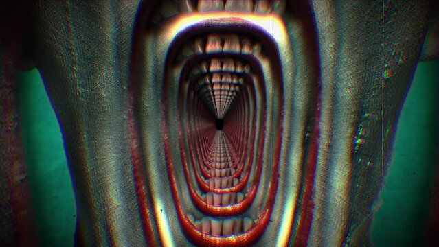 Scream Trippy .Animation.3840&times;2160.10 Second Long.LOOP.