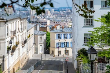 Paris, Montmartre, typical buildings
