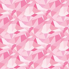 Pink abstract polygonal triangle mosaic pattern seamless background, Completely new template for your banner.