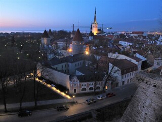 Dusk view of Tallinn City Estonia