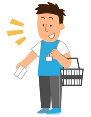 ティッシュ配りをする男性1