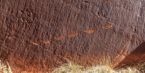 Ancient Anasazi Petroglyphs in Page, Arizona, United States of America.
