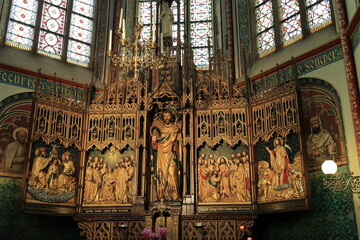 Amsterdam De Krijtberg Church Wooden Carved Altar Piece, Netherlands