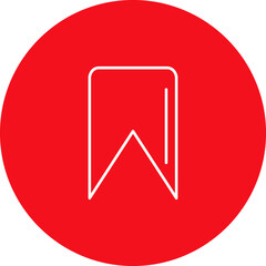 Unique Bookmark Vector Icon