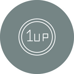 Unique 1UP Vector Icon