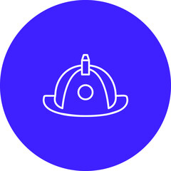 Obraz premium Unique Firefighter Hat Vector Icon