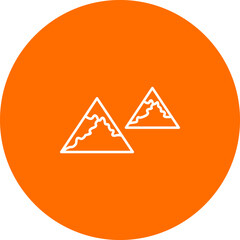 Unique Mountains Vector Icon