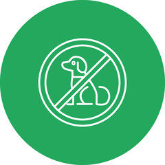 No Pets Vector Icon