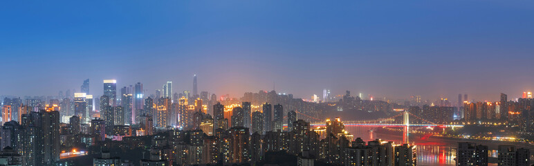 Obraz na płótnie Canvas Night view city scenery Chongqing, China