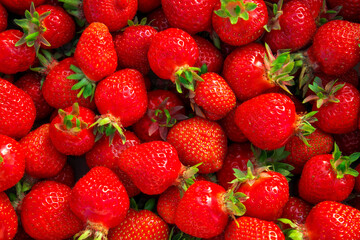 Strawberries background. Strawberry. Food background.