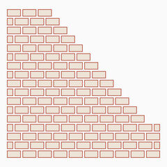 brick wall icon, wall vector, brick illustration