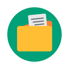 Modern folder and document icons. File organization. Vectors.