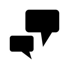 Fototapeta premium Discussion silhouette icon. Conversation icon. Vector.