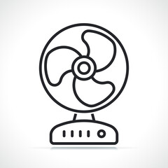 electric fan line icon illustration