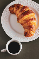 croissant and coffee