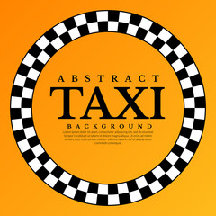 Abstract taxi checker pattern. Yellow checkered circle border template. Vector illustration. © shamanviiii