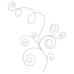 Abstract flower line art