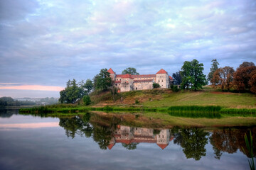 Fototapeta na wymiar Svirzhsky Castle in the morning