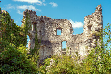 Fototapeta na wymiar Ruins of ancient old town in Samobor, Croatia
