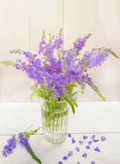 Bouquet of simple field flowers.