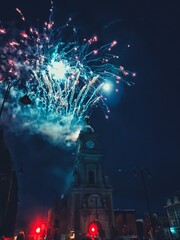 fireworks over the city