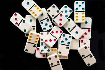 dominoes tiles scattered