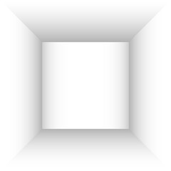 Fototapeta premium Empty white room. The interior of the box. jpg image design illustration. Mockup for you business project