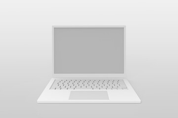 Fototapeta premium ノートPCイメージCG_白