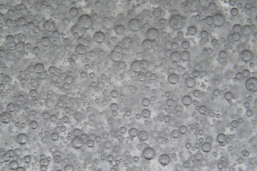 air bubbles in a transparent liquid close-up. micro