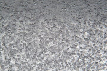 air bubbles in a transparent liquid close-up. micro