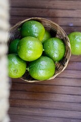 limes on a table