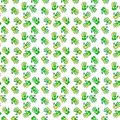 Handprint seamless team work pattern for school and kids and wrapping paper and notebooks and clothes print