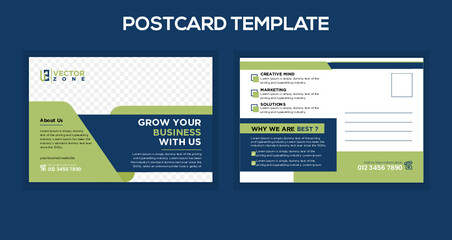 Corporate business postcard template